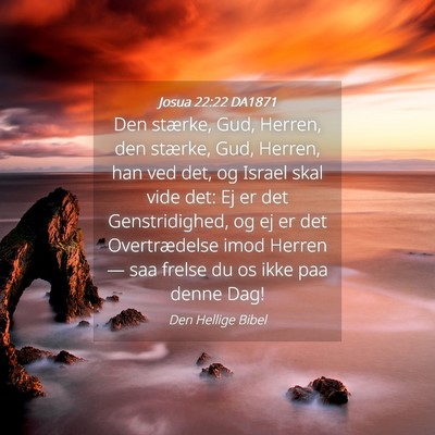 Picture 04 - Josua 22:22 DA1871 - Den stærke, Gud, Herren, den stærke, Gud, - Bible Verse Picture