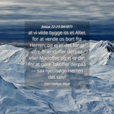 Picture 04 - Josua 22:23 DA1871 - at vi vilde bygge os et Alter, for at vende os - Bible Verse Picture