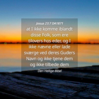 Picture 04 - Josua 23:7 DA1871 - at I ikke komme iblandt disse Folk, som ere - Bible Verse Picture