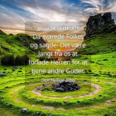 Picture 04 - Josua 24:16 DA1871 - Da svarede Folket og sagde: Det være langt fra - Bible Verse Picture