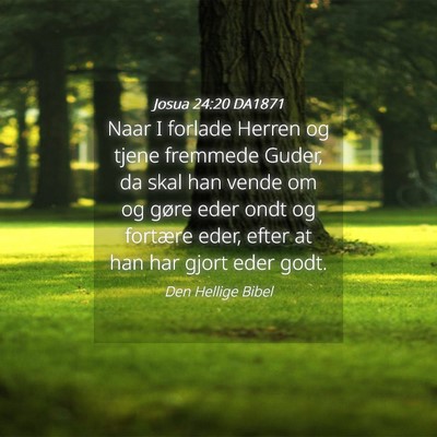 Picture 04 - Josua 24:20 DA1871 - Naar I forlade Herren og tjene fremmede Guder, da - Bible Verse Picture
