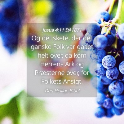 Picture 04 - Josua 4:11 DA1871 - Og det skete, der det ganske Folk var gaaet helt - Bible Verse Picture
