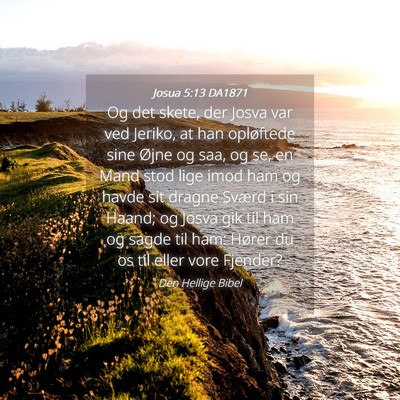 Picture 04 - Josua 5:13 DA1871 - Og det skete, der Josva var ved Jeriko, at han - Bible Verse Picture
