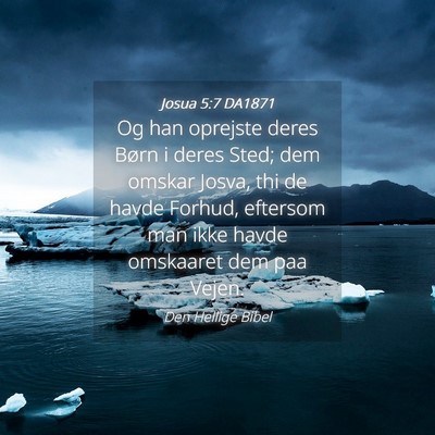 Picture 04 - Josua 5:7 DA1871 - Og han oprejste deres Børn i deres Sted; dem - Bible Verse Picture