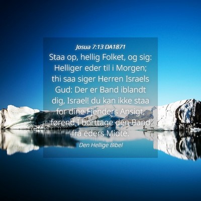 Picture 04 - Josua 7:13 DA1871 - Staa op, hellig Folket, og sig: Helliger eder til - Bible Verse Picture