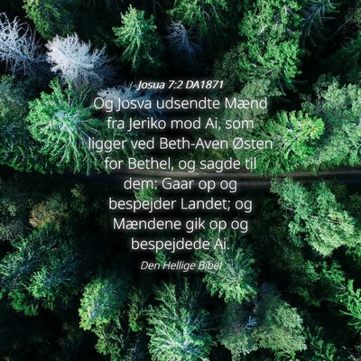 Picture 04 - Josua 7:2 DA1871 - Og Josva udsendte Mænd fra Jeriko mod Ai, som - Bible Verse Picture