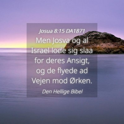 Picture 04 - Josua 8:15 DA1871 - Men Josva og al Israel lode sig slaa for deres - Bible Verse Picture