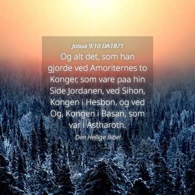 Picture 04 - Josua 9:10 DA1871 - Og alt det, som han gjorde ved Amoriternes to - Bible Verse Picture