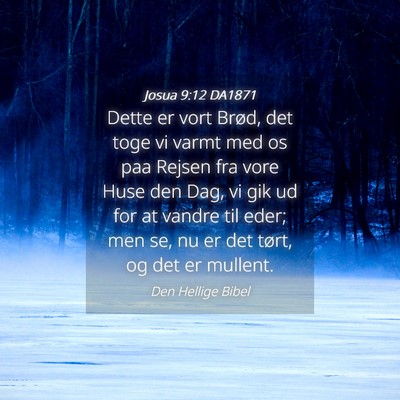 Picture 04 - Josua 9:12 DA1871 - Dette er vort Brød, det toge vi varmt med os paa - Bible Verse Picture