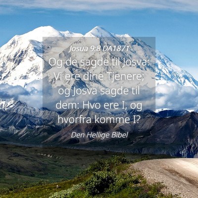 Picture 04 - Josua 9:8 DA1871 - Og de sagde til Josva: Vi ere dine Tjenere; og - Bible Verse Picture
