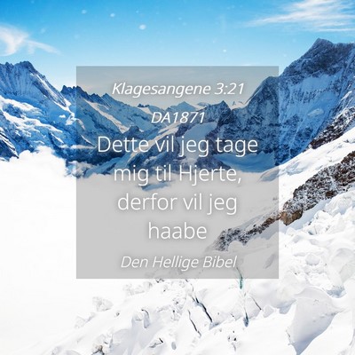 Picture 04 - Klagesangene 3:21 DA1871 - Dette vil jeg tage mig til Hjerte, derfor vil jeg - Bible Verse Picture