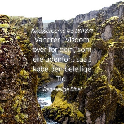 Picture 04 - Kolossenserne 4:5 DA1871 - Vandrer i Visdom over for dem, som ere udenfor , - Bible Verse Picture