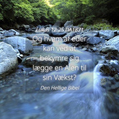 Picture 04 - Lukas 12:25 DA1871 - Og hvem af eder kan ved at bekymre sig lægge en - Bible Verse Picture