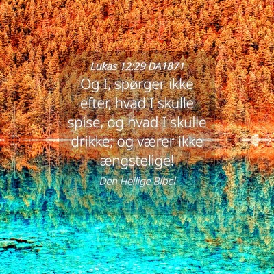 Picture 04 - Lukas 12:29 DA1871 - Og I, spørger ikke efter, hvad I skulle spise, - Bible Verse Picture