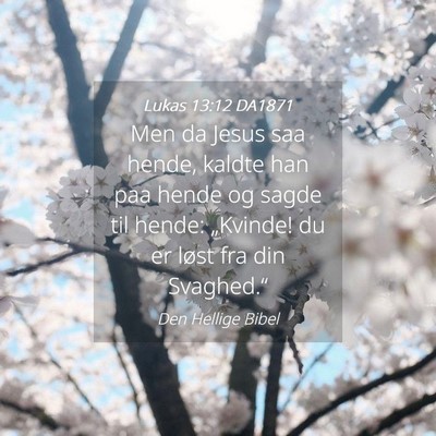 Picture 04 - Lukas 13:12 DA1871 - Men da Jesus saa hende, kaldte han paa hende og - Bible Verse Picture
