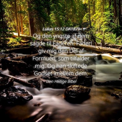Picture 04 - Lukas 15:12 DA1871 - Og den yngste af dem sagde til Faderen: Fader! - Bible Verse Picture