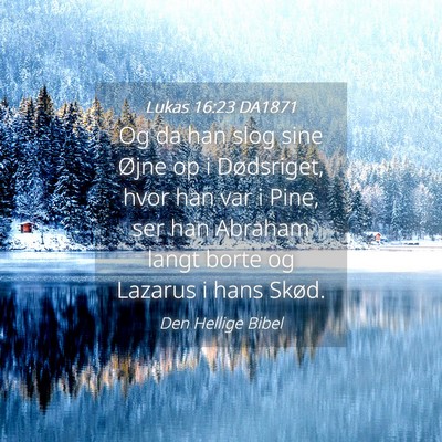 Picture 04 - Lukas 16:23 DA1871 - Og da han slog sine Øjne op i Dødsriget, hvor - Bible Verse Picture