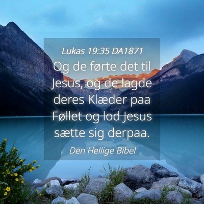 Picture 04 - Lukas 19:35 DA1871 - Og de førte det til Jesus, og de lagde deres - Bible Verse Picture