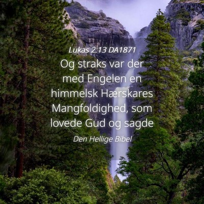 Picture 04 - Lukas 2:13 DA1871 - Og straks var der med Engelen en himmelsk - Bible Verse Picture