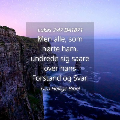 Picture 04 - Lukas 2:47 DA1871 - Men alle, som hørte ham, undrede sig saare over - Bible Verse Picture