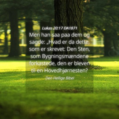 Picture 04 - Lukas 20:17 DA1871 - Men han saa paa dem og sagde: „Hvad er da - Bible Verse Picture