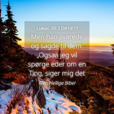 Picture 04 - Lukas 20:3 DA1871 - Men han svarede og sagde til dem: „Ogsaa jeg - Bible Verse Picture
