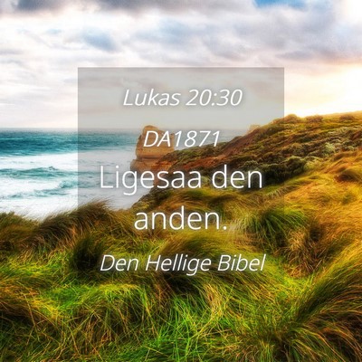 Picture 04 - Lukas 20:30 DA1871 - Ligesaa den - Bible Verse Picture
