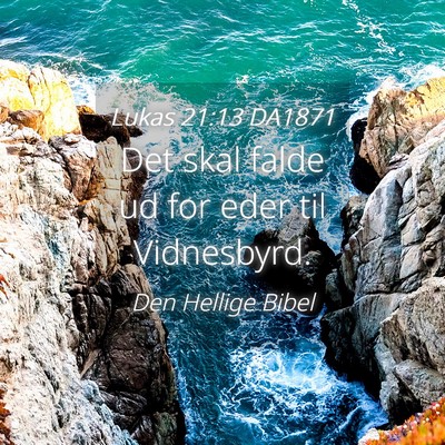 Picture 04 - Lukas 21:13 DA1871 - Det skal falde ud for eder til - Bible Verse Picture