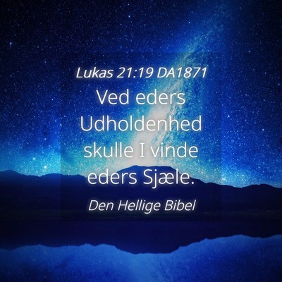 Picture 04 - Lukas 21:19 DA1871 - Ved eders Udholdenhed skulle I vinde eders - Bible Verse Picture