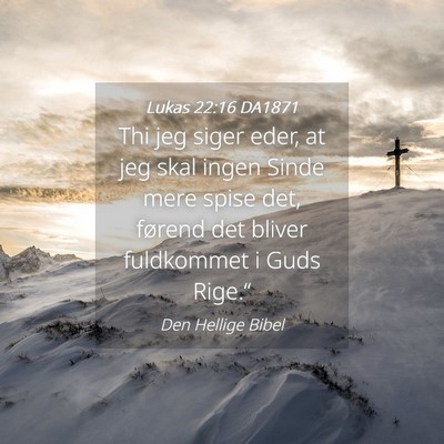 Picture 04 - Lukas 22:16 DA1871 - Thi jeg siger eder, at jeg skal ingen Sinde mere - Bible Verse Picture