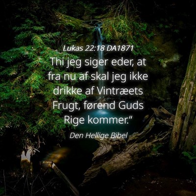 Picture 04 - Lukas 22:18 DA1871 - Thi jeg siger eder, at fra nu af skal jeg ikke - Bible Verse Picture