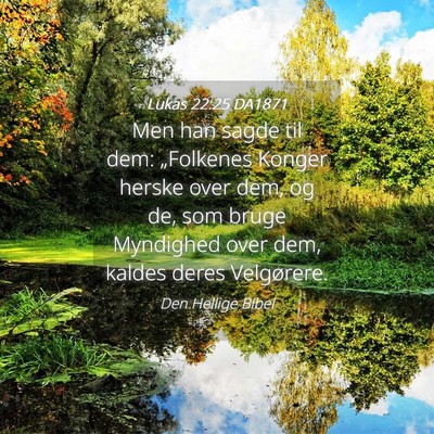 Picture 04 - Lukas 22:25 DA1871 - Men han sagde til dem: „Folkenes Konger herske - Bible Verse Picture