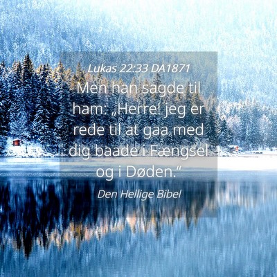 Picture 04 - Lukas 22:33 DA1871 - Men han sagde til ham: „Herre! jeg er rede til - Bible Verse Picture