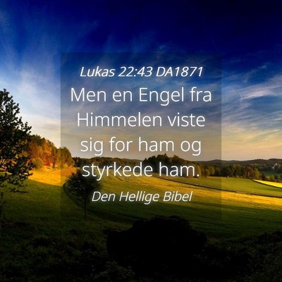 Picture 04 - Lukas 22:43 DA1871 - Men en Engel fra Himmelen viste sig for ham og - Bible Verse Picture