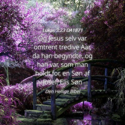Picture 04 - Lukas 3:23 DA1871 - Og Jesus selv var omtrent tredive Aar, da han - Bible Verse Picture