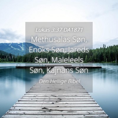 Picture 04 - Lukas 3:37 DA1871 - Methusalas Søn, Enoks Søn, Jareds Søn, - Bible Verse Picture