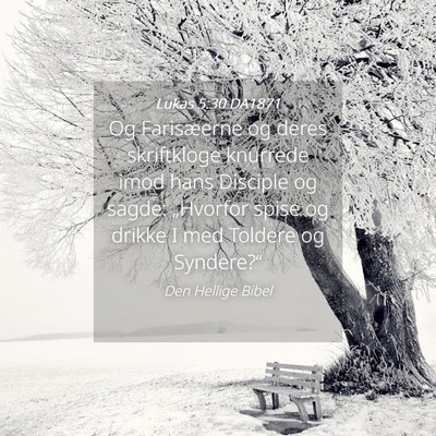 Picture 04 - Lukas 5:30 DA1871 - Og Farisæerne og deres skriftkloge knurrede imod - Bible Verse Picture