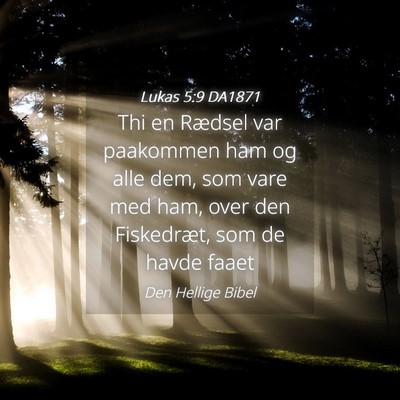 Picture 04 - Lukas 5:9 DA1871 - Thi en Rædsel var paakommen ham og alle dem, som - Bible Verse Picture