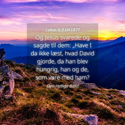Picture 04 - Lukas 6:3 DA1871 - Og Jesus svarede og sagde til dem: „Have I da - Bible Verse Picture