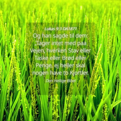 Picture 04 - Lukas 9:3 DA1871 - Og han sagde til dem: „Tager intet med paa - Bible Verse Picture