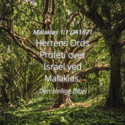 Picture 04 - Malakias 1:1 DA1871 - Herrens Ords Profeti over Israel ved - Bible Verse Picture