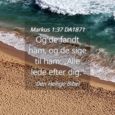 Picture 04 - Markus 1:37 DA1871 - Og de fandt ham, og de sige til ham: „Alle lede - Bible Verse Picture