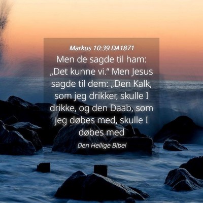 Picture 04 - Markus 10:39 DA1871 - Men de sagde til ham: „Det kunne vi.“ Men - Bible Verse Picture