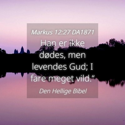 Picture 04 - Markus 12:27 DA1871 - Han er ikke dødes, men levendes Gud; I fare - Bible Verse Picture