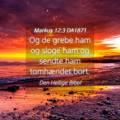 Picture 04 - Markus 12:3 DA1871 - Og de grebe ham og sloge ham og sendte ham - Bible Verse Picture