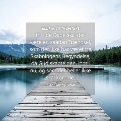 Picture 04 - Markus 13:19 DA1871 - thi i de Dage skal der være en saadan Trængsel, - Bible Verse Picture