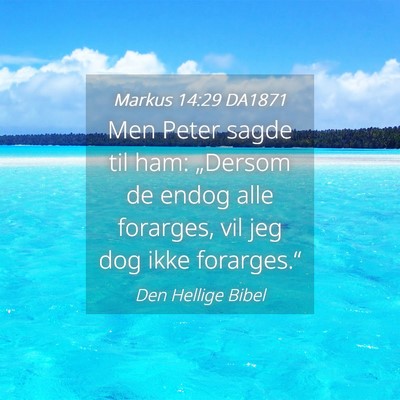 Picture 04 - Markus 14:29 DA1871 - Men Peter sagde til ham: „Dersom de endog alle - Bible Verse Picture