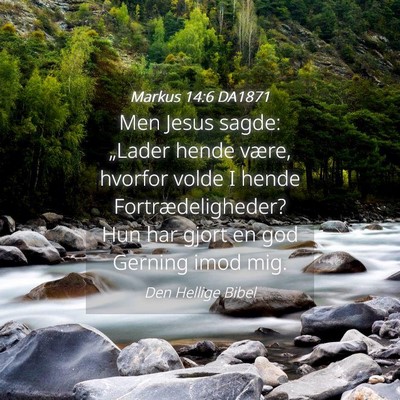 Picture 04 - Markus 14:6 DA1871 - Men Jesus sagde: „Lader hende være, hvorfor - Bible Verse Picture