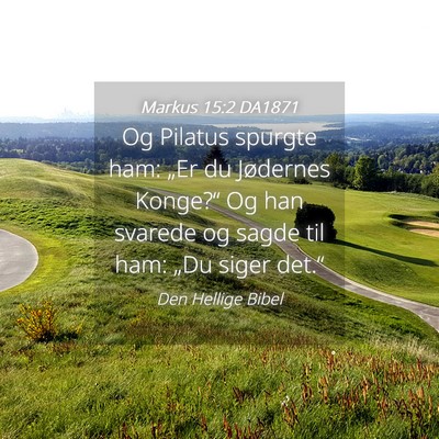 Picture 04 - Markus 15:2 DA1871 - Og Pilatus spurgte ham: „Er du Jødernes - Bible Verse Picture