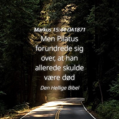 Picture 04 - Markus 15:44 DA1871 - Men Pilatus forundrede sig over, at han allerede - Bible Verse Picture